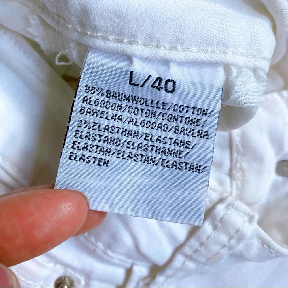 🐚 MISS BON WHITE COTTON HIGH WAIST JEAN SHORTS!